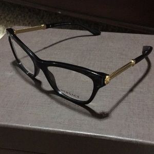 Authentic Versace Black & Gold Glasses sunglasses
